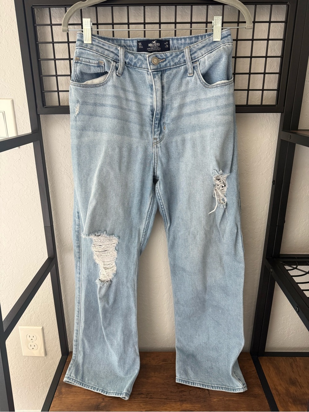 Hollister Light Blue Ultra High-Rise Dad Jeans